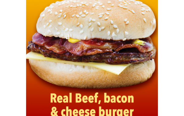 REAL BEEF BACON & CHEESE BURGER